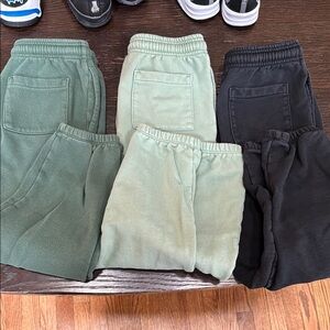 GAP Kids' Black and Green Jogger Pants L